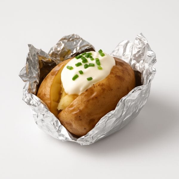 Alu folija korišćena za zamotavanje pečenog krompira