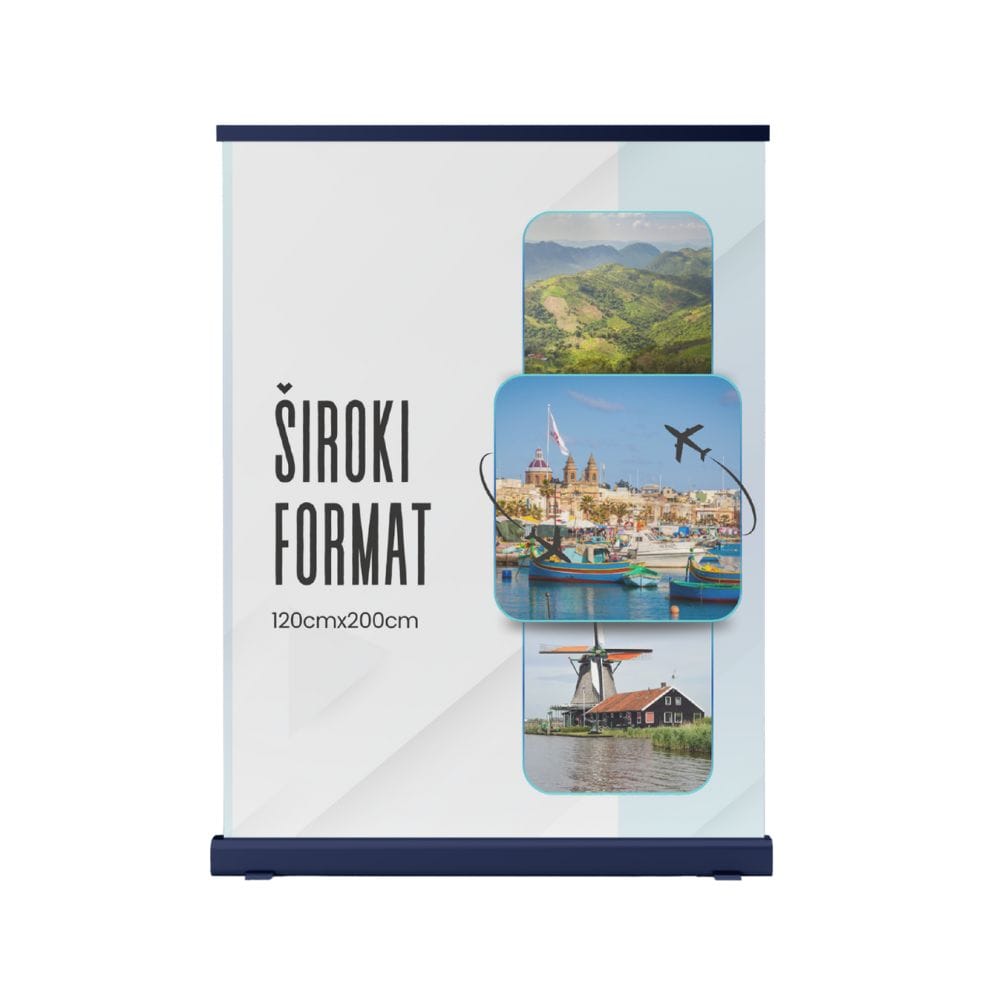 roll up baner dimenzija 120 x 200cm