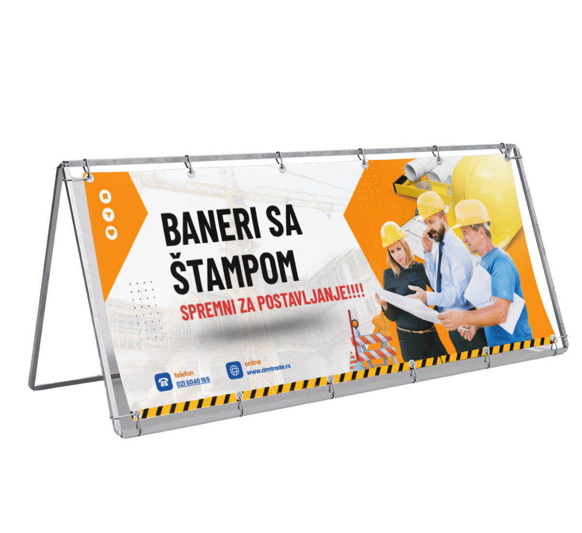 Baner sa štampom na ogradi